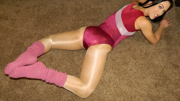 Diana Grace Spandex Leotard Glossy Nude VS Pantyhose Socks with Very Sexual Jerk Off Encouragement! "I want you to cum baby all over these pantyhose!"