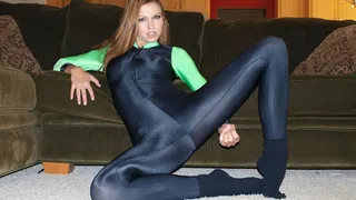 Eufrat Mai Tight Black Spandex Catsuit and Socks with Very Sexual Jerk off Encouragement! "Jerk off and masturbate it! I like teasing you!"