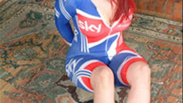 Andrea Rosu, Hogtied in Team GB Cycling Skin-Suit full movie