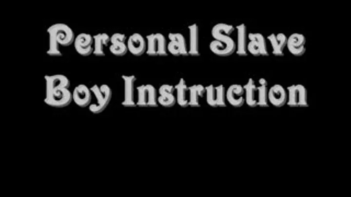 Instruction of a slave boy wma