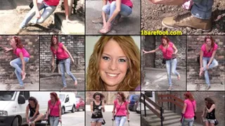 Britney Slip, Fall and Very Bad Sprain with Hopping, Crutching & Foot Play