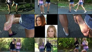 Rosalie & Gloria Extreme One Shoe Hopping Assist and Race