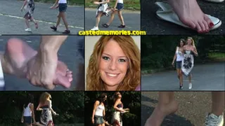 Britney One Shoe Hopping Sprain Assist From Step-Sis