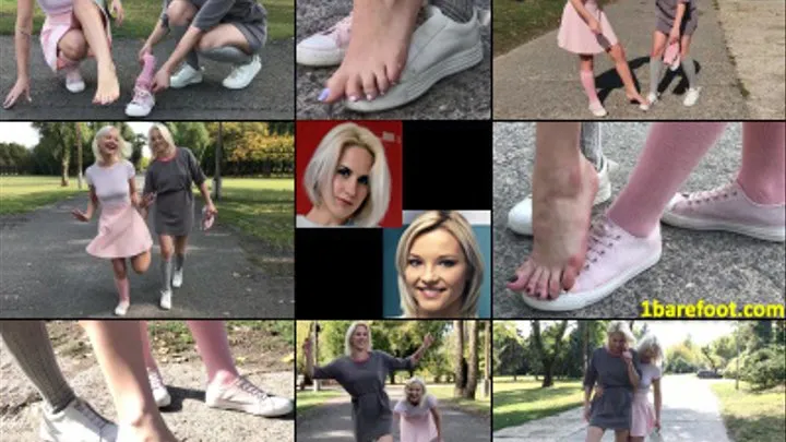 Amydouxxx & Zazie's One Bare Foot Hopping Sprain