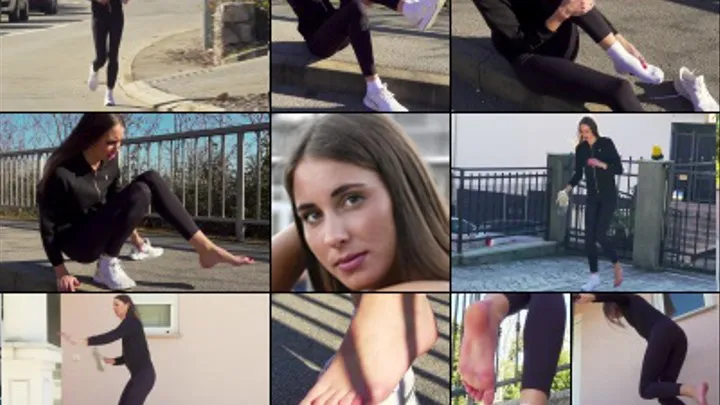 Mirna Bad Sprain While Jogging One Shoe Hopping