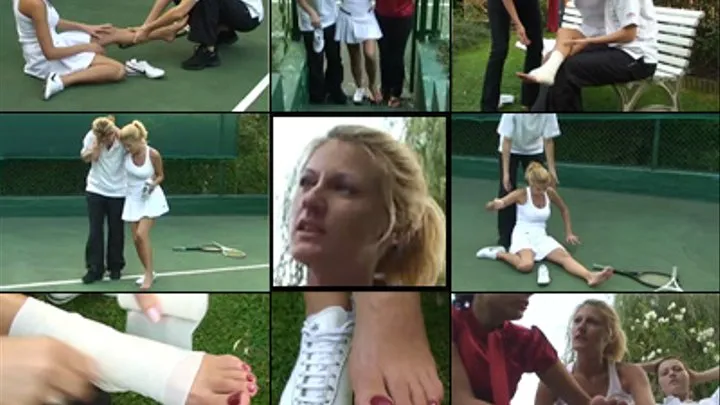 Susan Tennis Accident One Shoe Hopping and Sprain