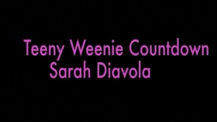 Teeny Weenie Countdown