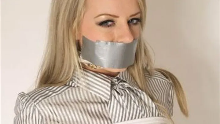 Tapegagged in Pantyhose