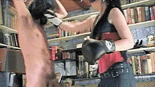 Clip51 Lady Divyna boxes the slave Part 1..