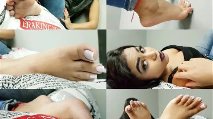 DEEP FEET NAILS OF ROYALTY ( TIED HANDS ) - VOL # - New Mistress GABRIELA SAMPAIO FEET SIZE 34 - NEW MF MAY 2019 - CLIP 1 - never published