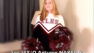 18 Y/O Cheerleader Autumn's Pussy Gapes, Opens, Closes & Pulsates in your Face!