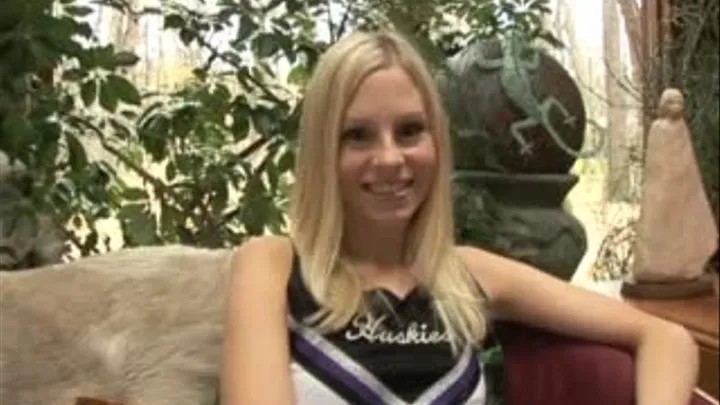 Breathtaking Cheerleader Brenna Strips off her Bloomers and Displays Her Hot Pussy!