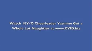 18Y/O Cheerleader Yasmine Rubs one out thru her Spankies!