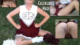 Sasha - Cheerleader Stripteases & Spreads her Steamy Twat! From Full Uniform to Just her Cheer Top!