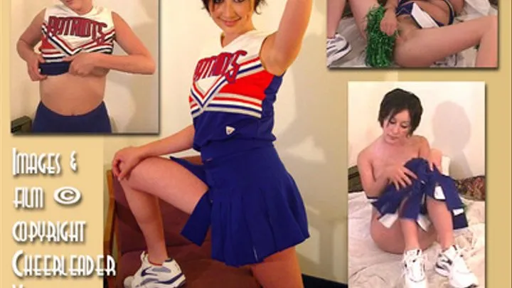 18 Y/O Cheerleader Mary Masturbates with her Pom-Pom Handle! ...Naked Striptease Too!