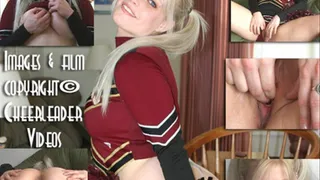 D-Cup Alice's 1st Time Spreading & Fingering Her Cheerleader Pussy and Ass! - FILTHY TALKER!