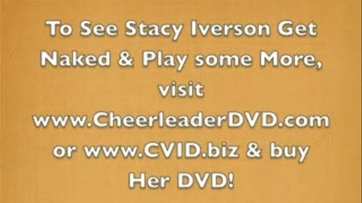 18Y/O Stacy Fucks Her Bare Cheerleader Muff DEEP With her Pom Pom Handle!