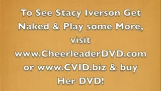 18Y/O Stacy Fucks Her Bare Cheerleader Muff DEEP With her Pom Pom Handle!