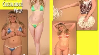 CVID Cheer Girl Malloy Martini's 1st Strip Photo Session - Gets Naked From Full Uniform & Several Sexy Bikinis!