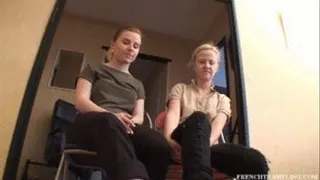 1753 Barefeet footjob with Katy and Florence