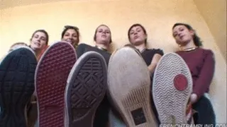 1564 Sneakers trampling with Julie Marie Eloa Melanie Stephy