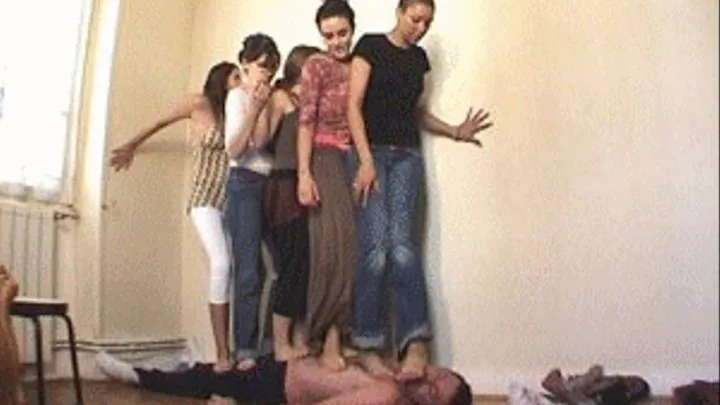 BAREFEET TRAMPLING WITH CHLOE,JULIE,BETTY,LAETICIA AND EMMANUELLE