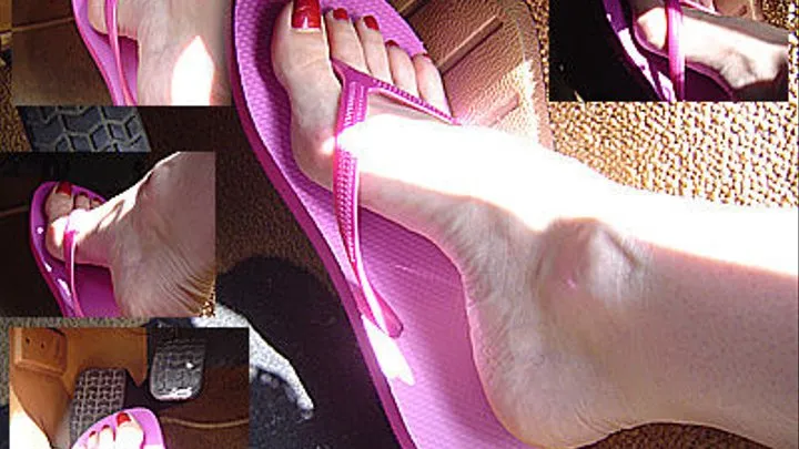 Pink Flip Flops pedal pumping