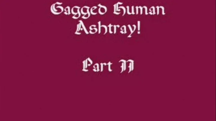 Gagged Human Ashtray! Part II