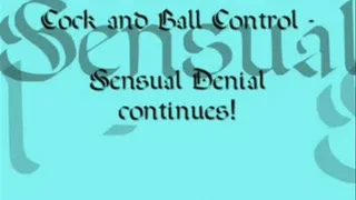 Cock and Ball Control - Sensual Denial Continues!