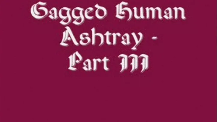 Gagged Human Ashtray! The Final Episode!