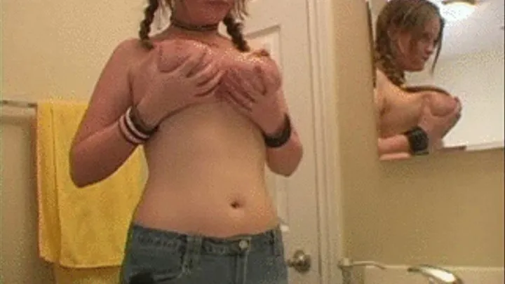 Girl With Big Natural Tits, Pigtails And Braces Tries On Bras For You!