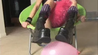 Candy Elektra Pink Balloon Boot Fetish