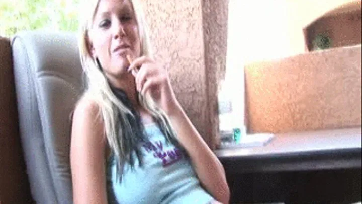 Watch Tricia Take A Smoke Break And Show Off Her Great Big Tits