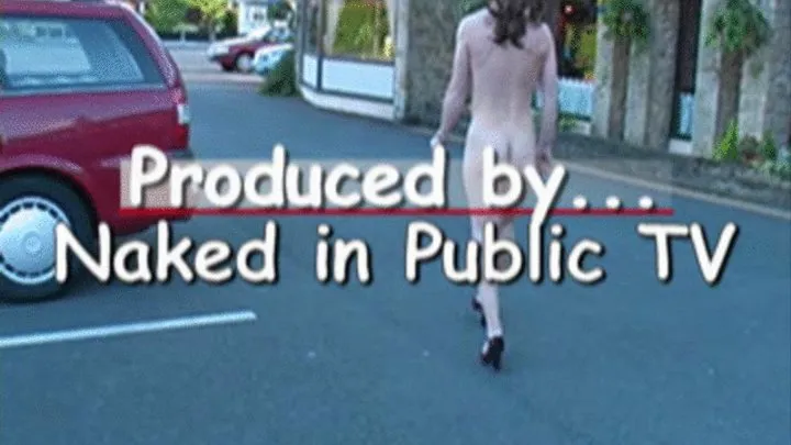 MILF Jane nude in public in small old fashioned English town