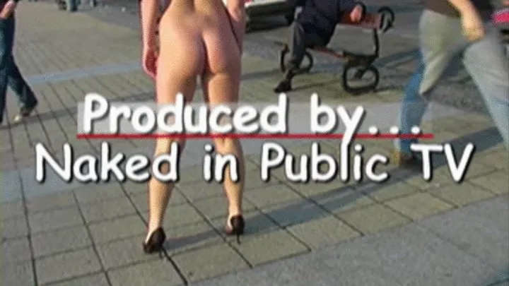 Sib walking nude in public in Aberystwith, Wales, UK