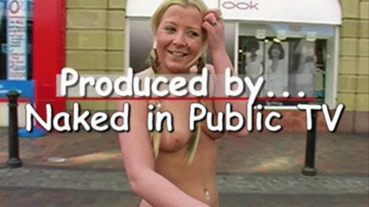 Scared, shy and embarrassed Lindsay walks nude in public in Preston, England