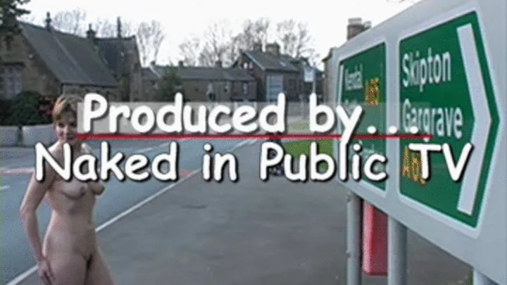 Andrea nude in public - naked on the road, UK - vintage