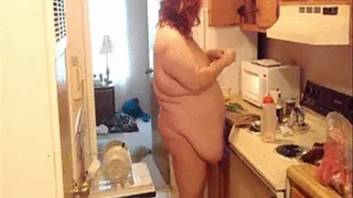 NakedBBW in Kitchen early morning on Vacation! f4v more formats