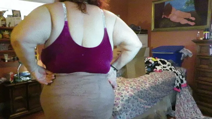 BBW Body suit trying with lace skirt and shorts part 3 of trying on items for you that came in my box!