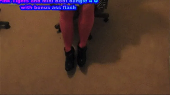 Nuse Vicki dangles her cute mini boots then Flashes for You her big tight clad ass!