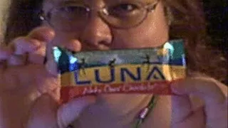 BBw Eating a Luna Bar