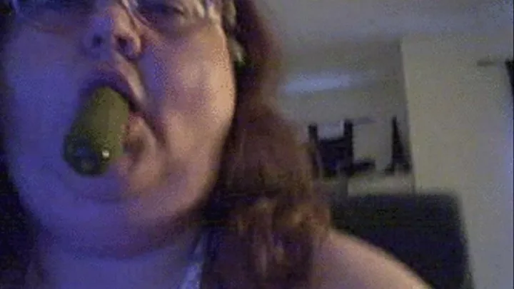 BBW Eating a Pickle