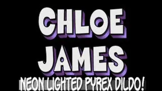 CHLOE JAMES YELLOW PANTYHOSE WITH A LIGHTED GLASS DILDO! - QUICKTIME (1280 X 720 in Size!)