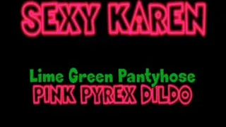 KAREN FISHER DILDOS HER PUSSY WITH PINK PYREX DILDO! - QUICKTIME (1280 X 720 in Size!)