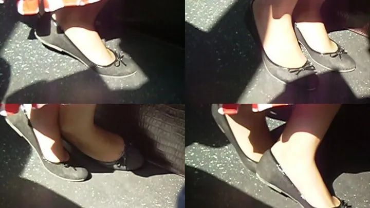 FLAT SHOES LOVERS! YOUNG LADY IN THE BUS!