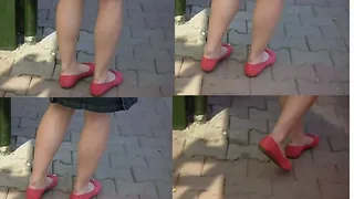LEGS & PINK FLAT SHOES!