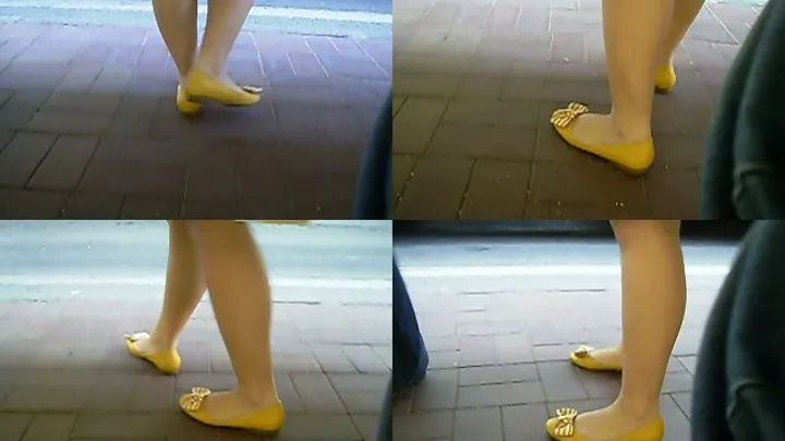 YELLOW FLAT SHOES - YOUNG LADY