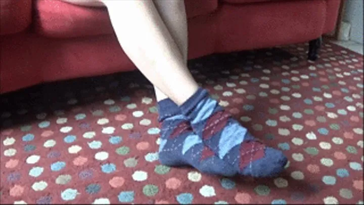 Blue argyle socks