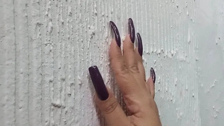 Purple Natural long nails