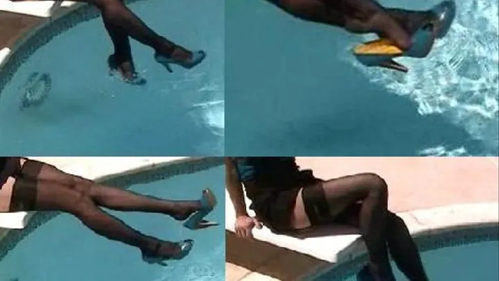 Poolside shoeplay on the diving board - Part 2 of 2